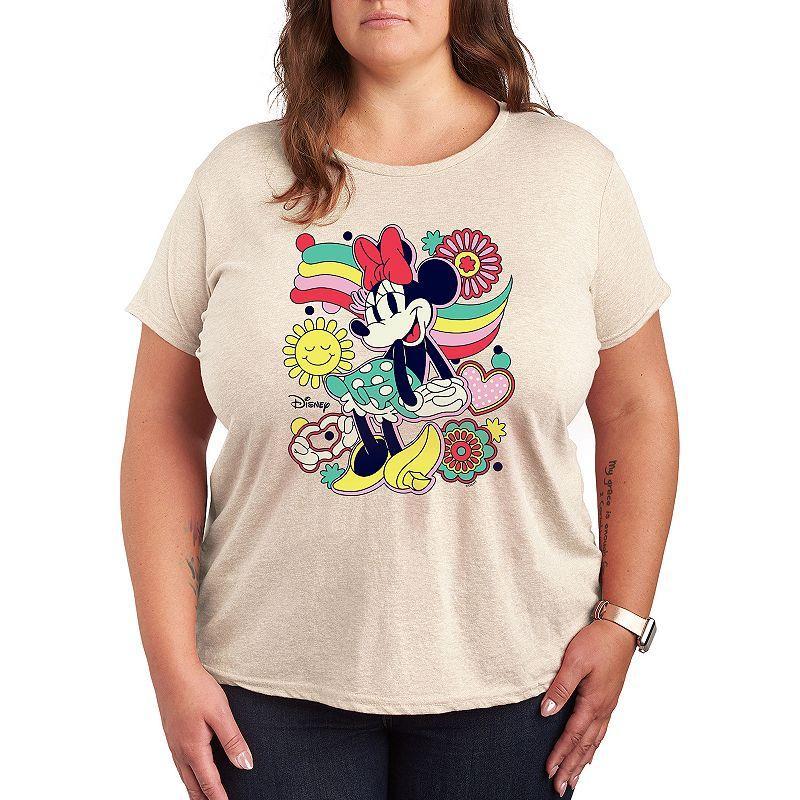 Disneys Minnie Mouse Plus Collage Graphic Tee, Womens Product Image