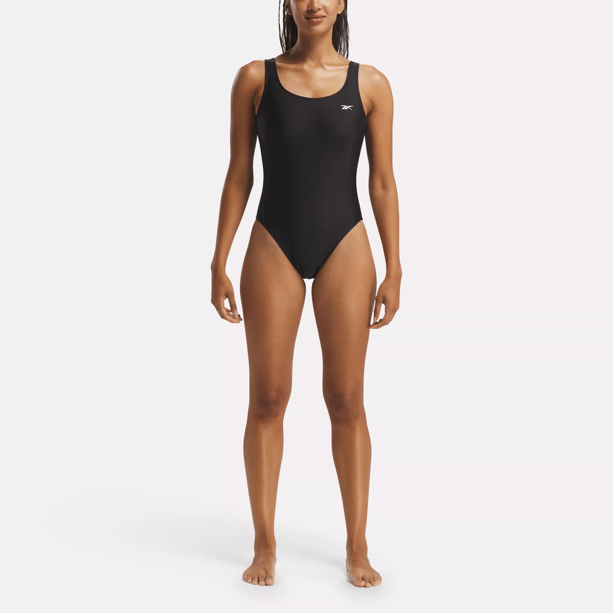 Women's Basic One-Piece Swimsuit with Low Scoop Back Female Product Image