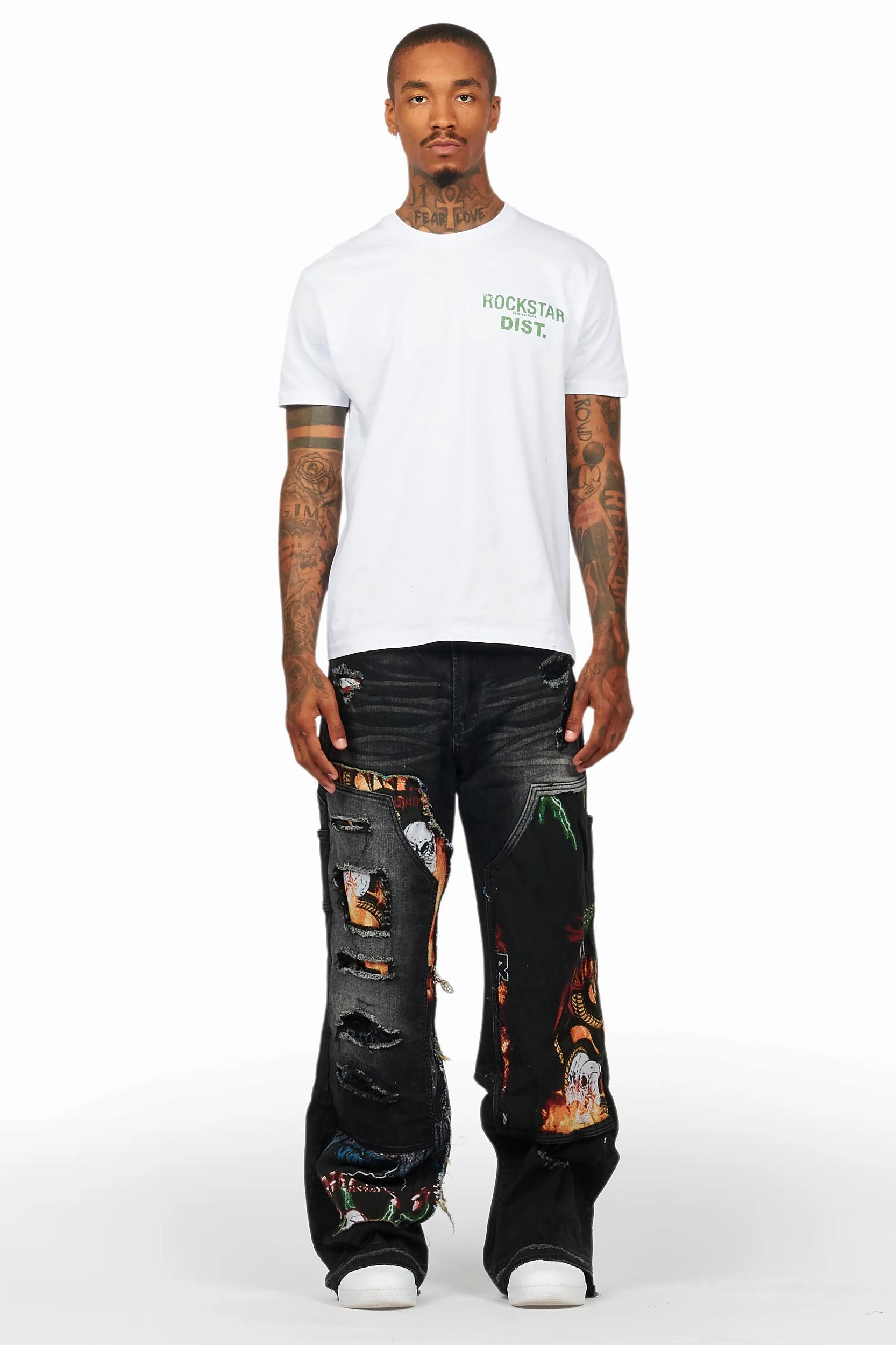 Yanis Black Baggy Fit Jean Male Product Image