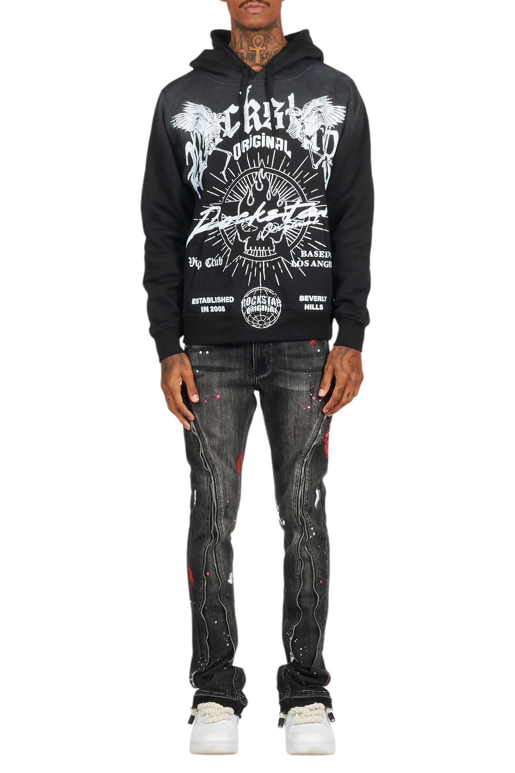 Tally Black Graphic Hoodie Male Product Image