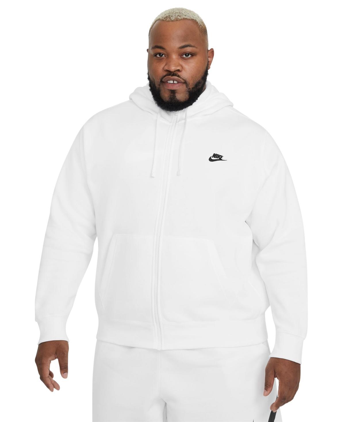 Mens Nike Sportswear Club Fleece Full-Zip Hoodie Black Navy White Product Image