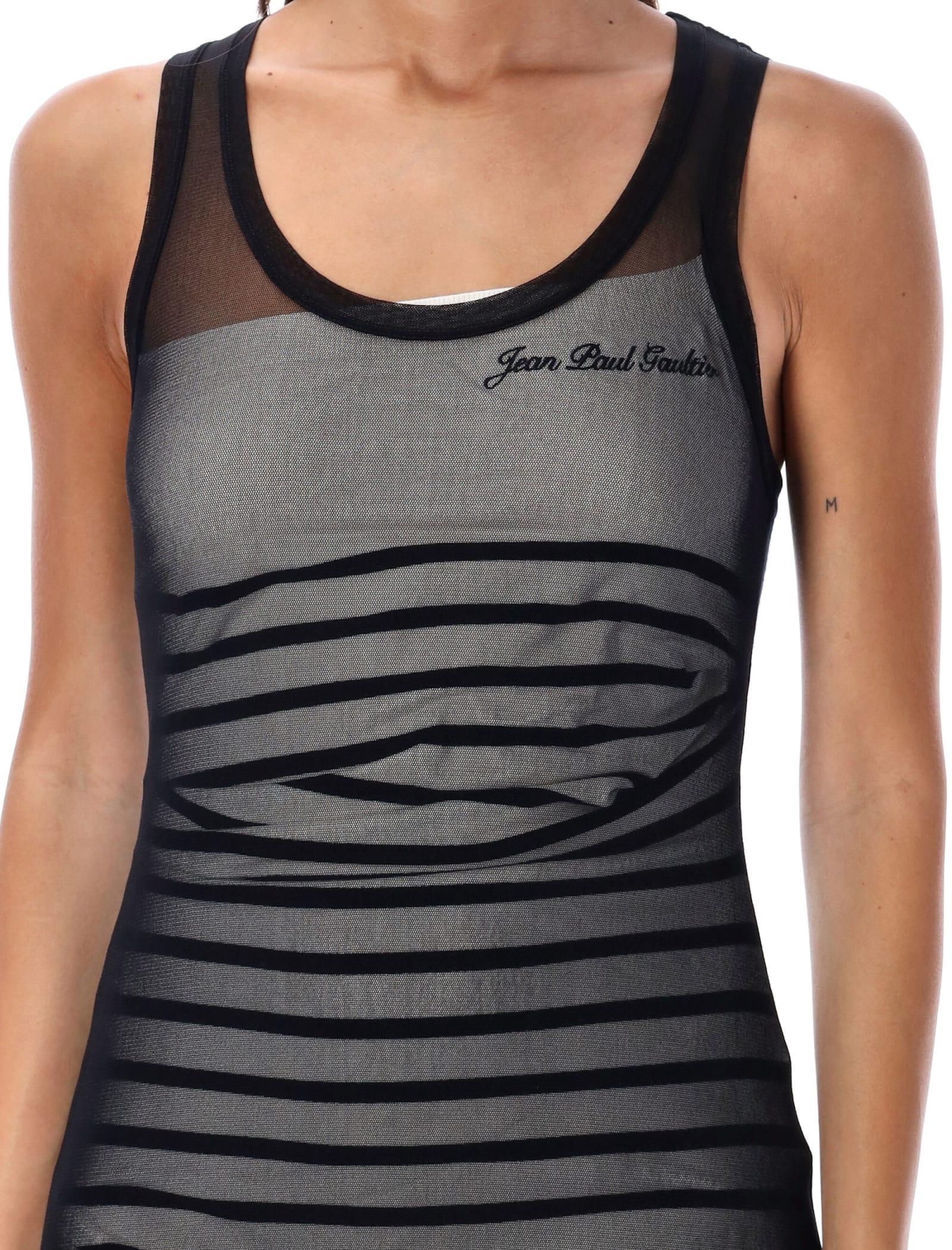 Black & Navy 'The Bi-Material Marinière' Maxi Dress Product Image