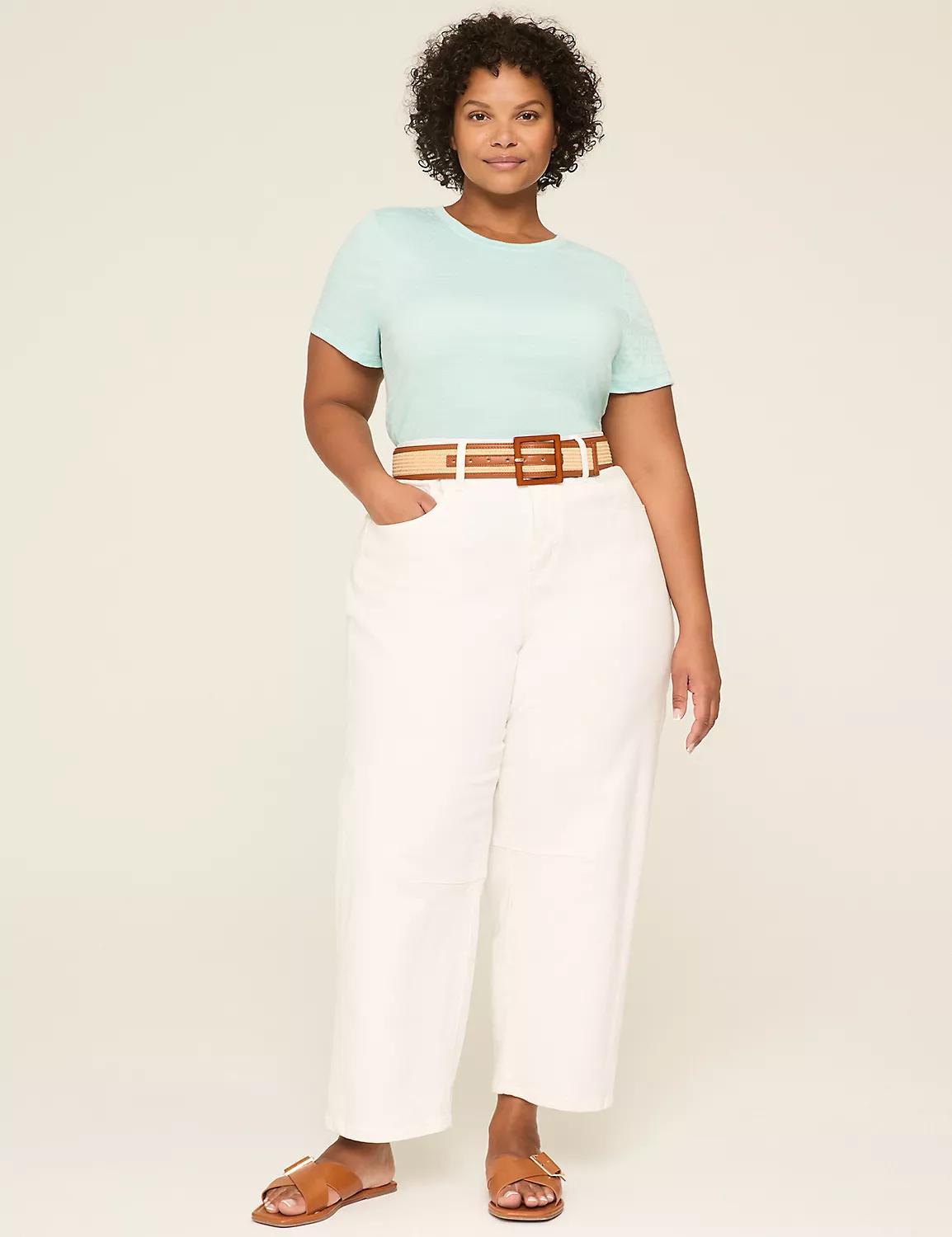 Swing Crew-Neck Textured Top Product Image