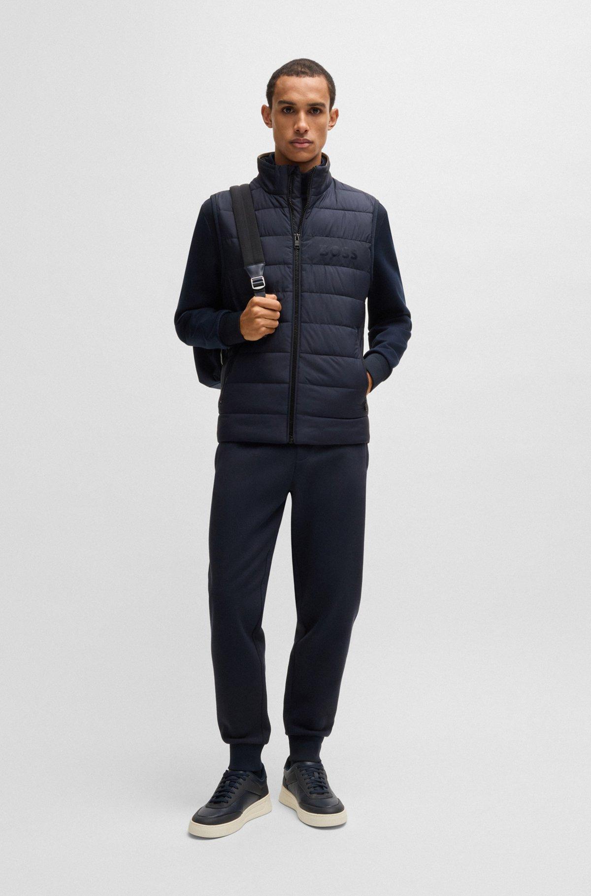 Regular-fit water-repellent gilet with tonal logo Product Image