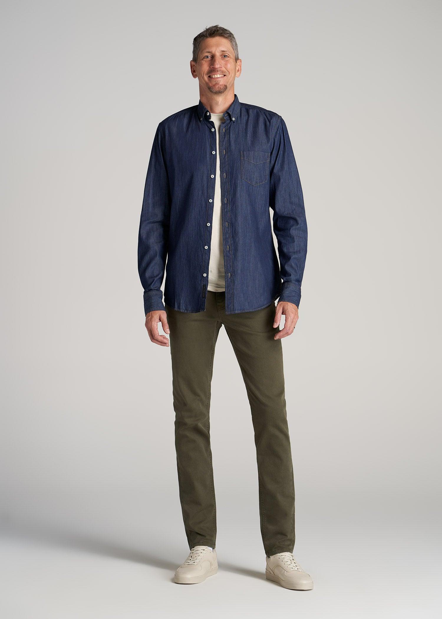 Dylan SLIM-FIT Jeans for Tall Men in Olive Green Wash Male Product Image