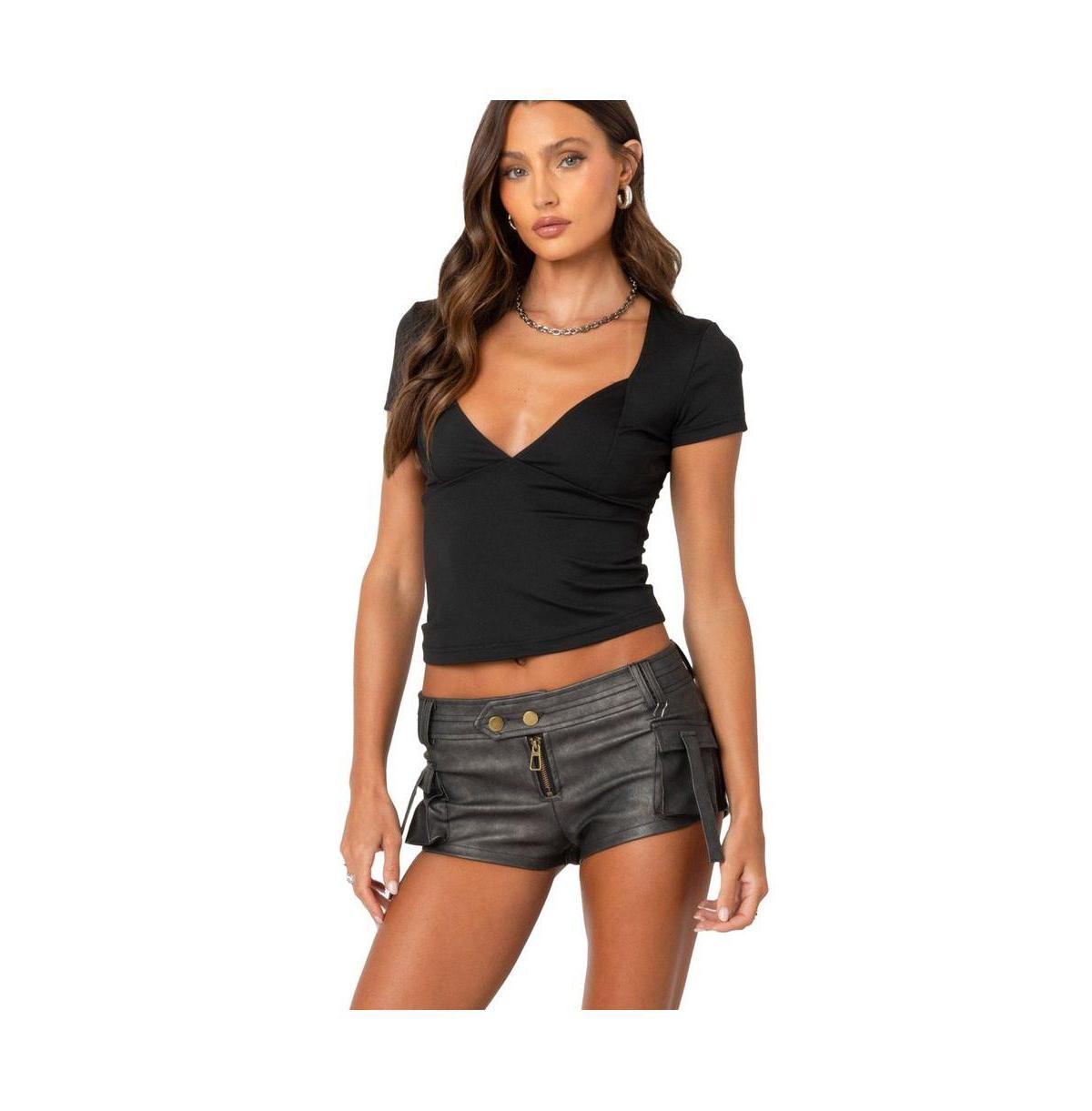 Edikted Womens Katia V neck top Product Image