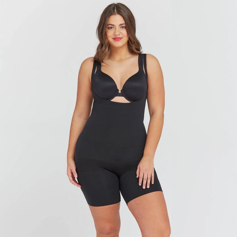 ASSETS by SPANX Womens Remarkable Results All-in-One Body Slimmer - Black S: Maximum Control, Adjustable Strap Product Image