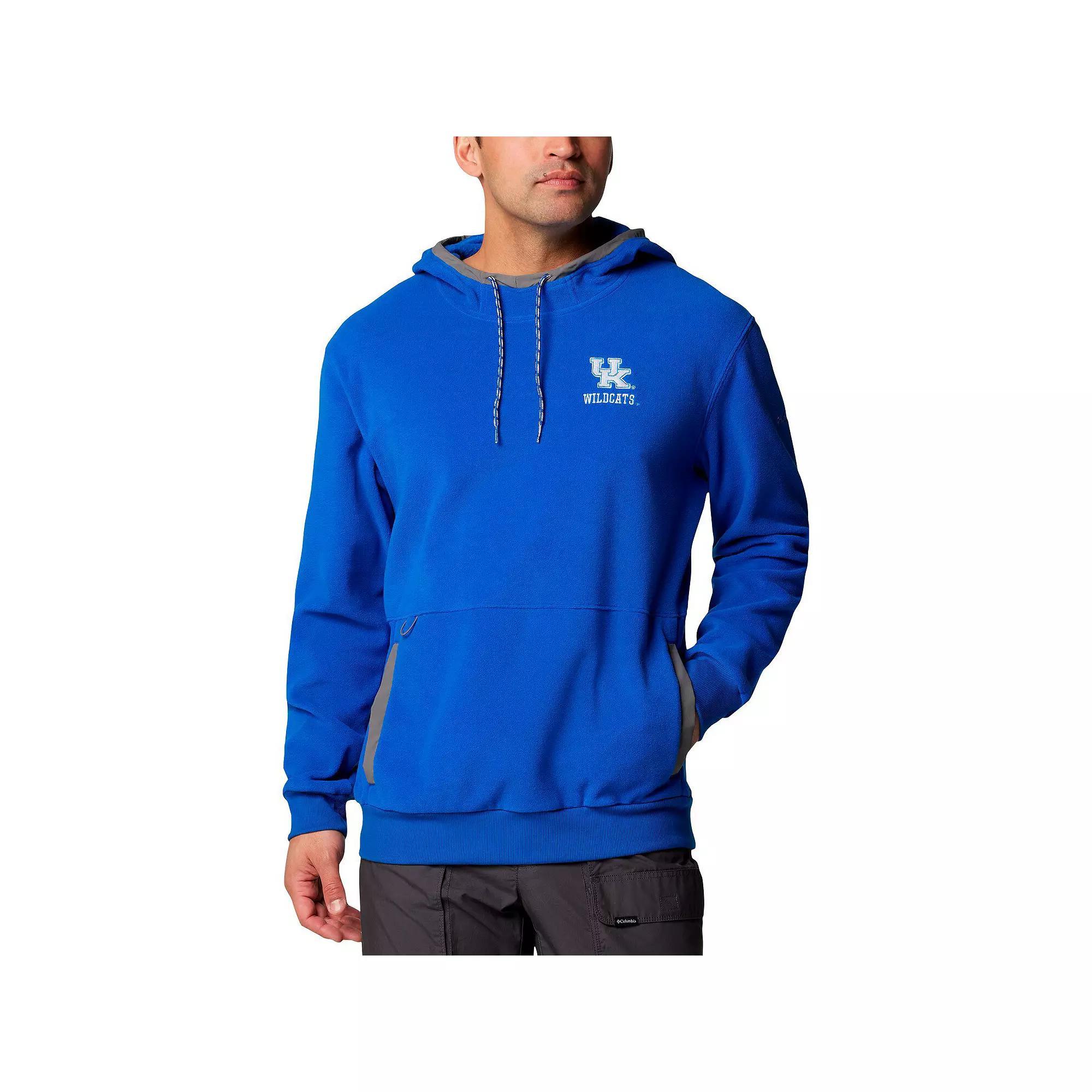 Men's  Columbia  Royal Kentucky Wildcats   Flanker Fleece Pullover Hoodie, Size: Medium, Blue Product Image