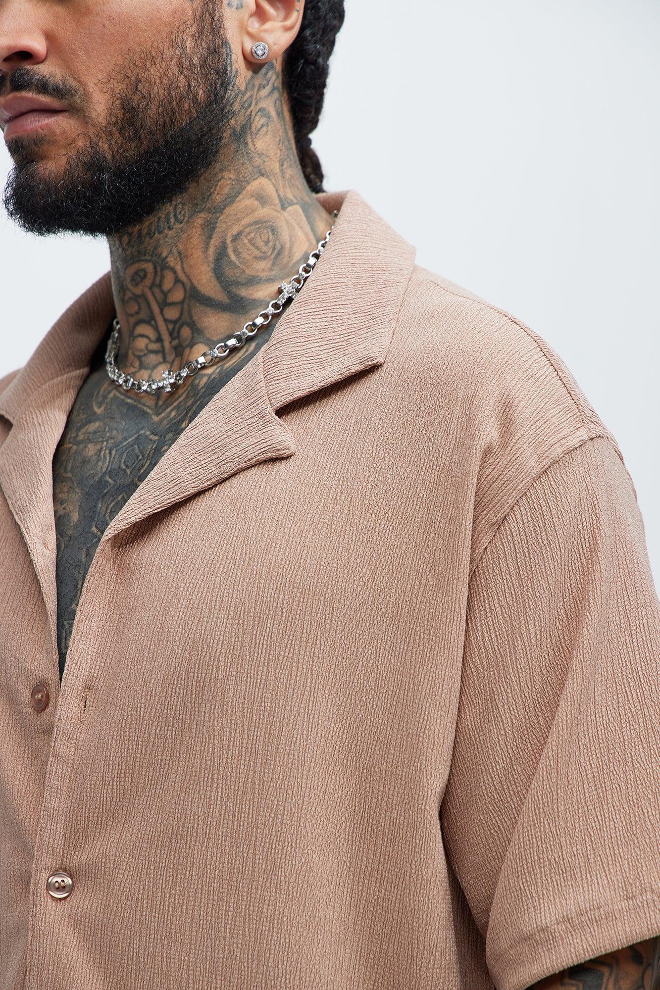 Jace Textured Shirt - Taupe Product Image
