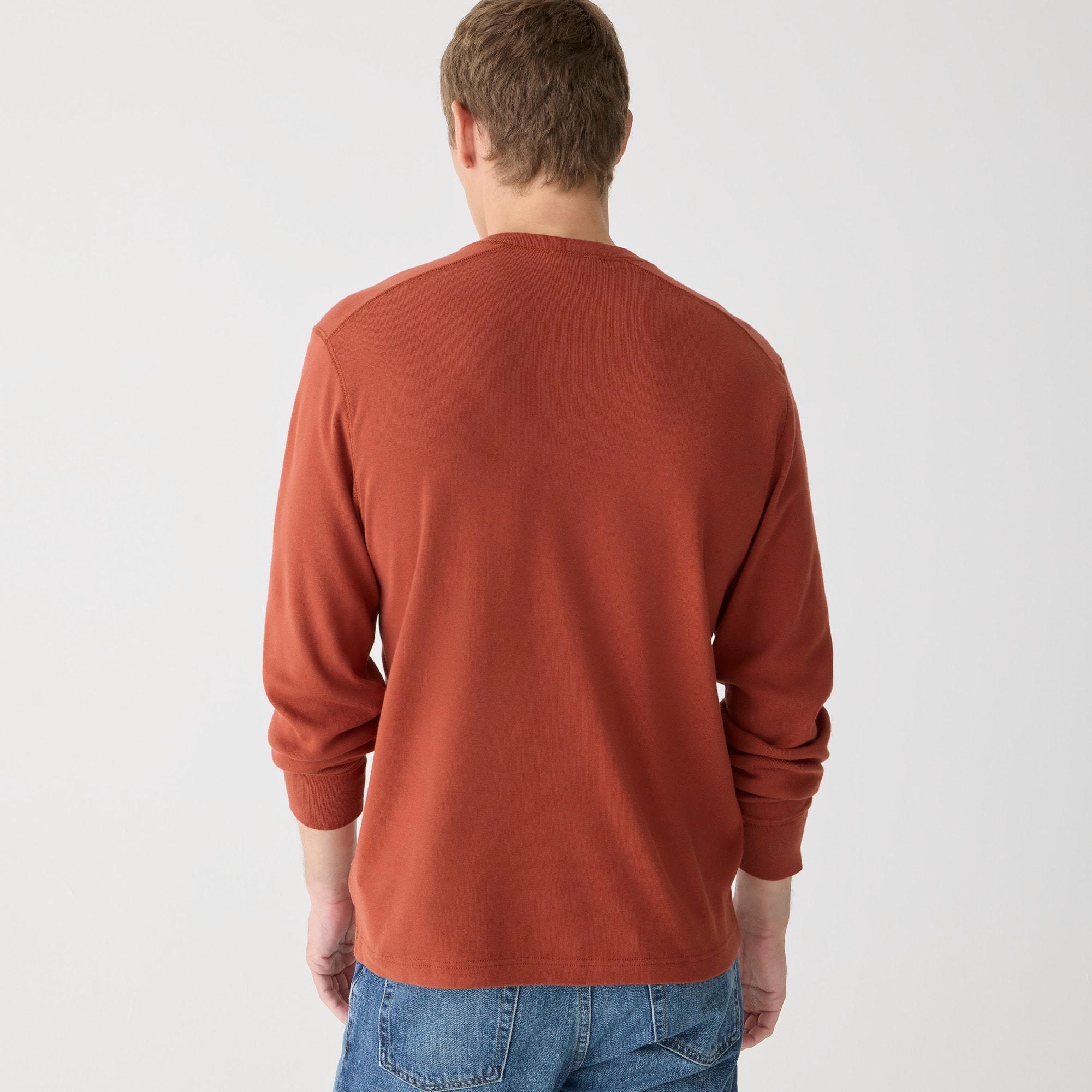 Heritage brushed rib-knit henley Product Image