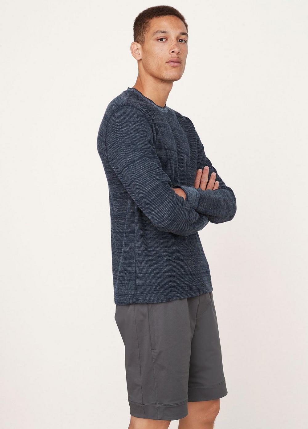Heather Thermal Long Sleeve Crew Neck Shirt Product Image