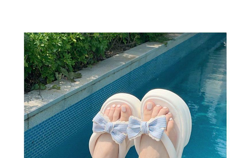 Bow Accent Platform Flip Flops Product Image