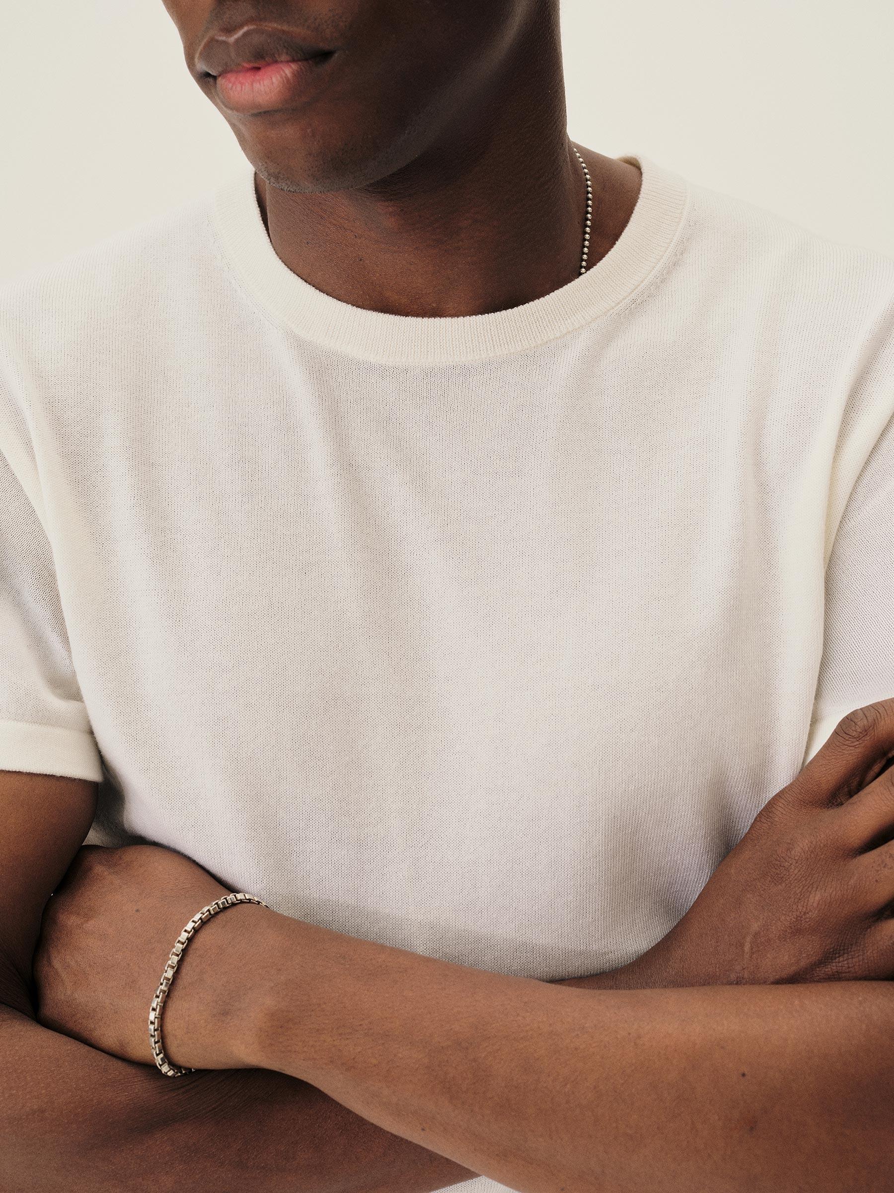 White Como Cashmere Crew Product Image