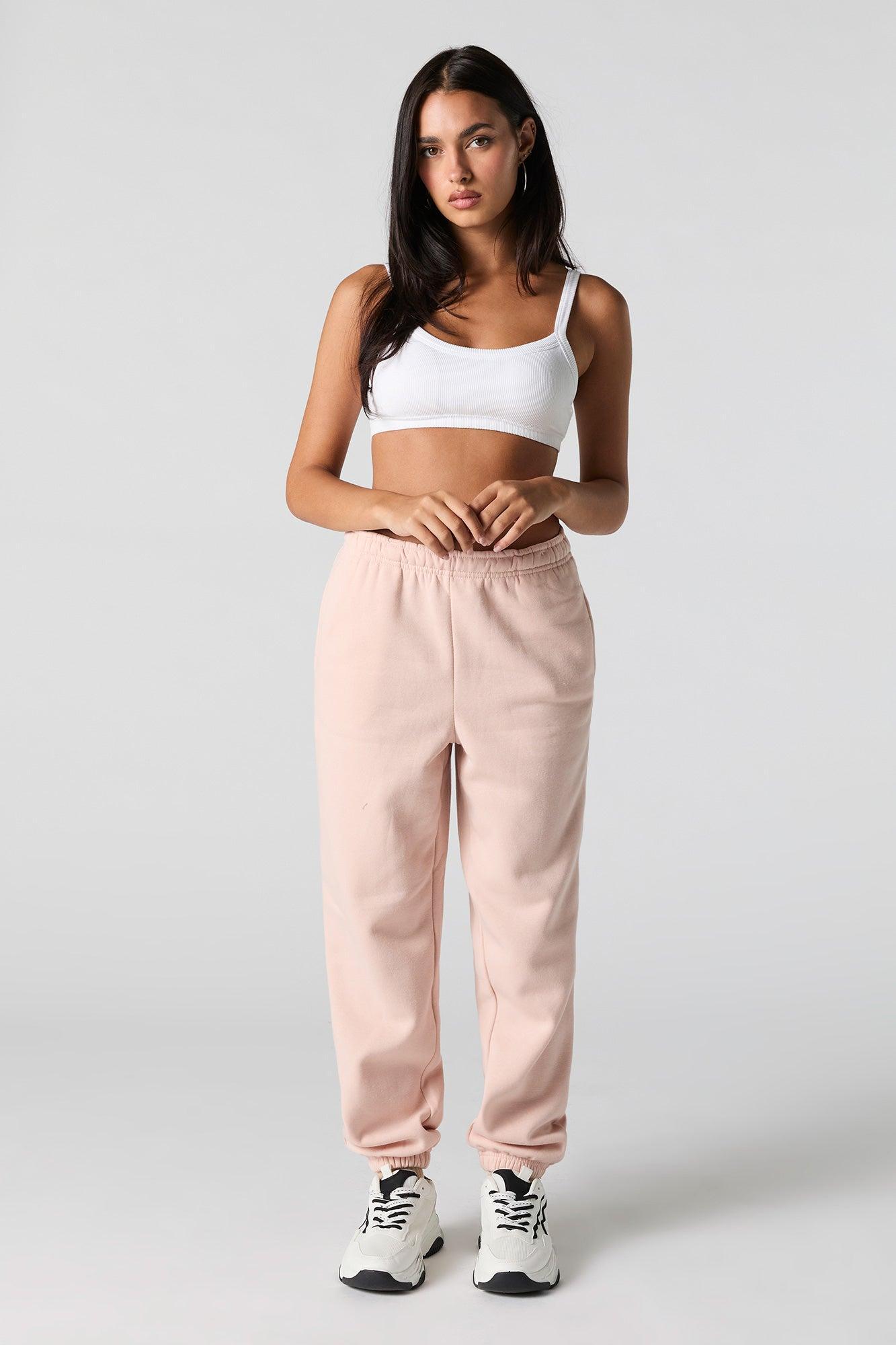 Solid Fleece Boyfriend Jogger Female Product Image
