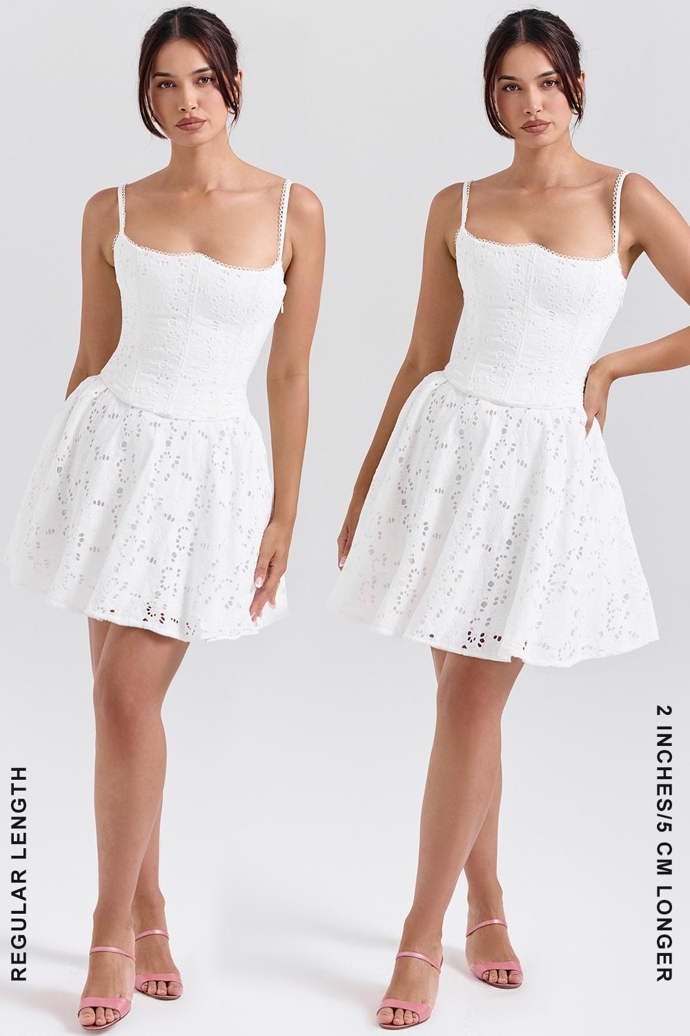 Elara  white broderie anglais mini dress Product Image
