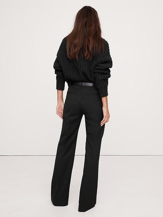 High-Rise Wide-Leg Flare Flannel Pant Product Image