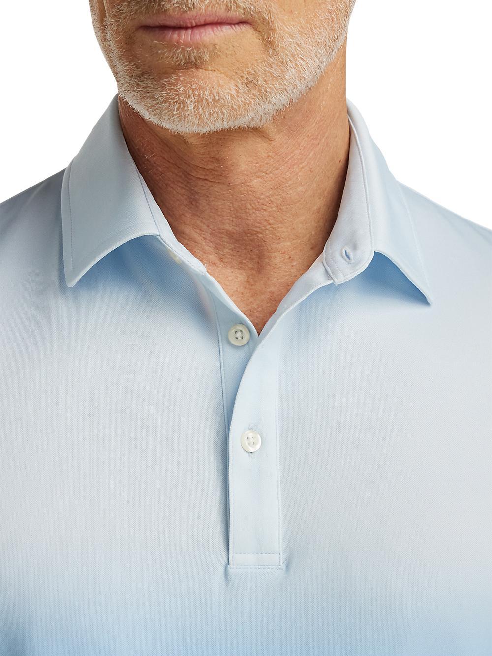 Performance Blend Three Button Polo - Blue Product Image