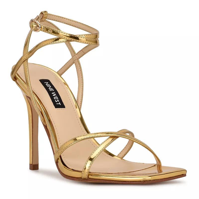 Nine West Tidle Women's High Heel Sandals, Size: 8.5, Light Natural Patent Product Image