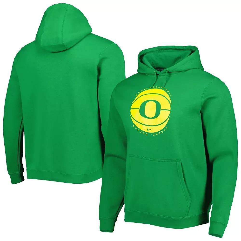 Men's Nike Green Oregon Ducks Basketball Pullover Hoodie, Size: Large Product Image