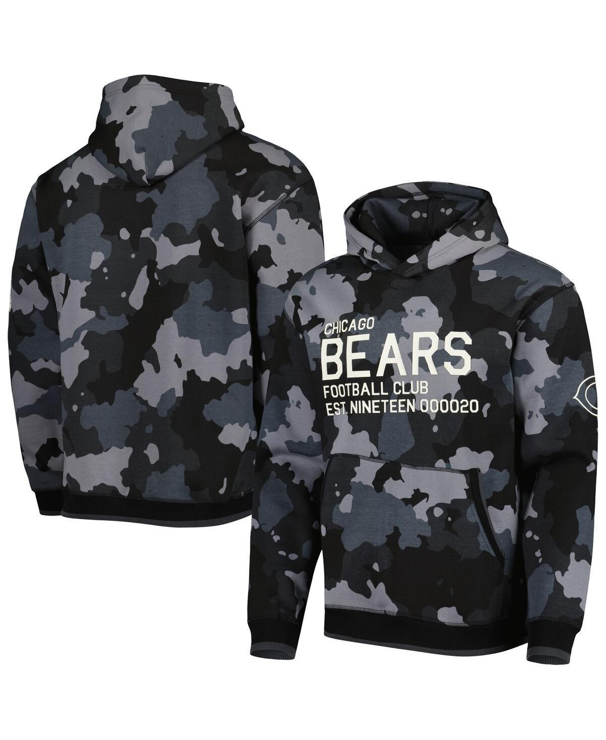 Men's The Wild Collective Black Chicago Bears Camo Pullover Hoodie, Size: Large Product Image