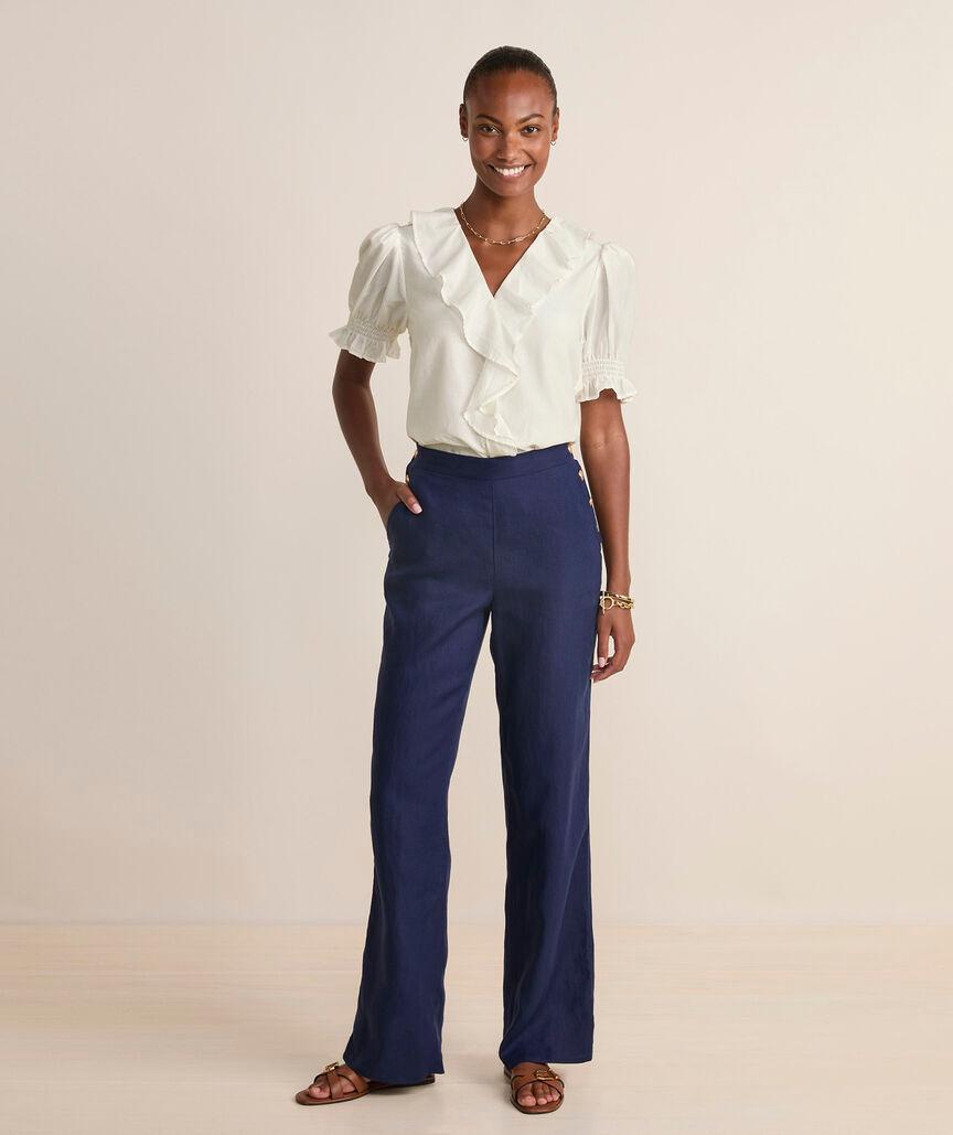 Ruffle-Neck Blouse Product Image