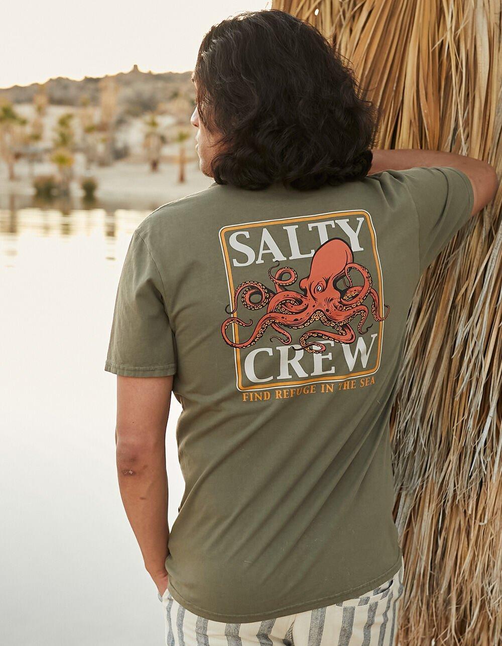 SALTY CREW Ink Slinger Mens Tee - OLIVE Product Image