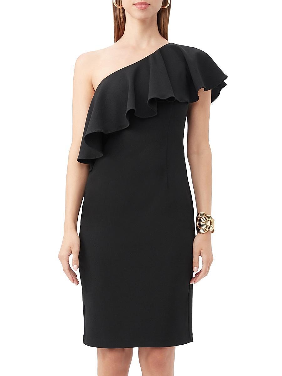 Womens Luau Ruffled One-Shoulder Dress Product Image