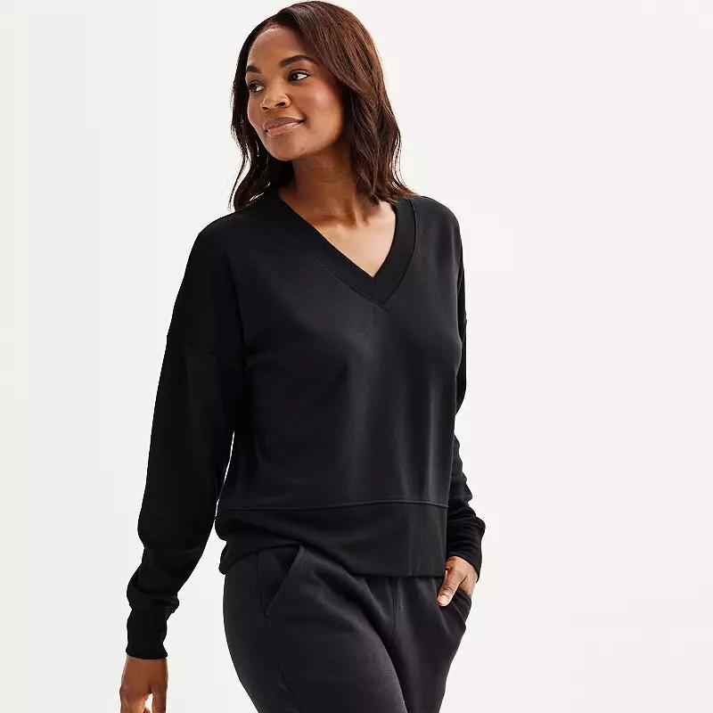 Womens Tek Gear Stretch Fleece V-Neck Pullover Product Image