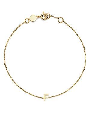 Womens 14K Yellow Gold Initial Charm Bracelet Product Image