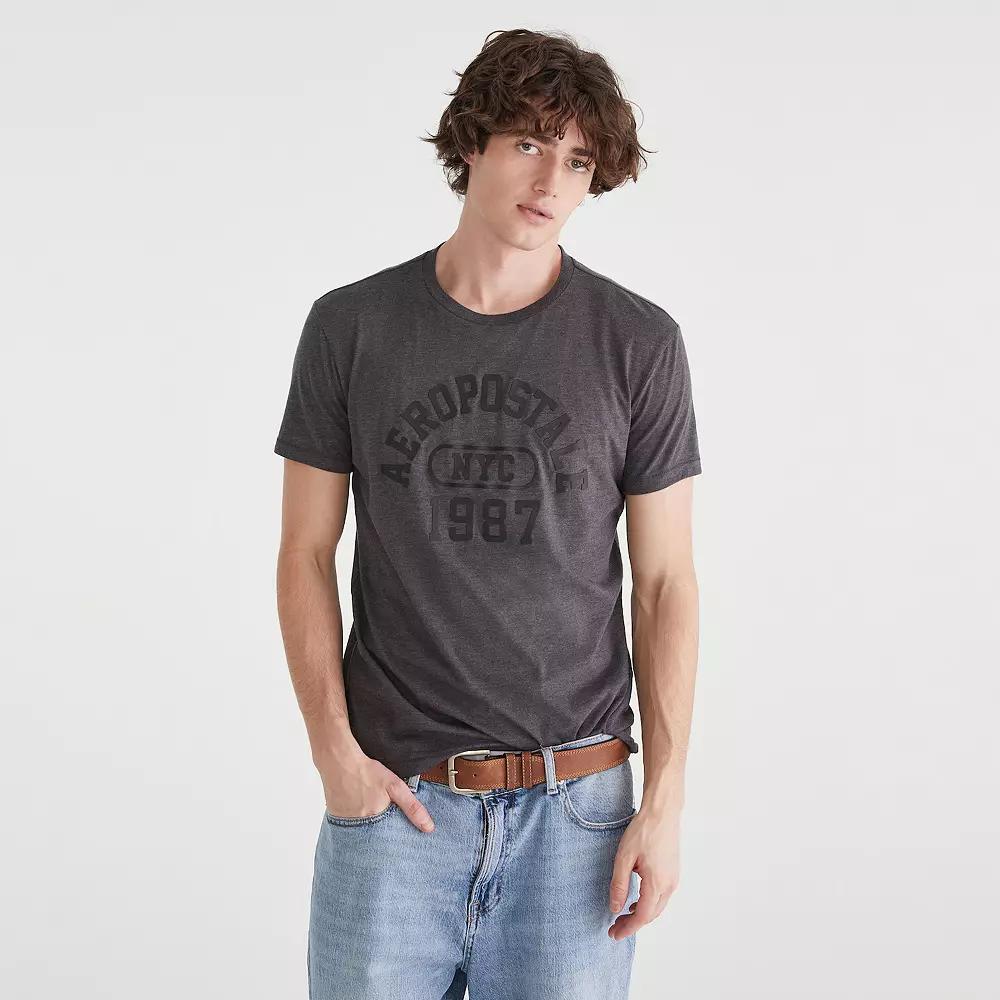 Men's Aeropostale Short Sleeve Graphic Tee, Size: XS, Grey Heather Grey Product Image