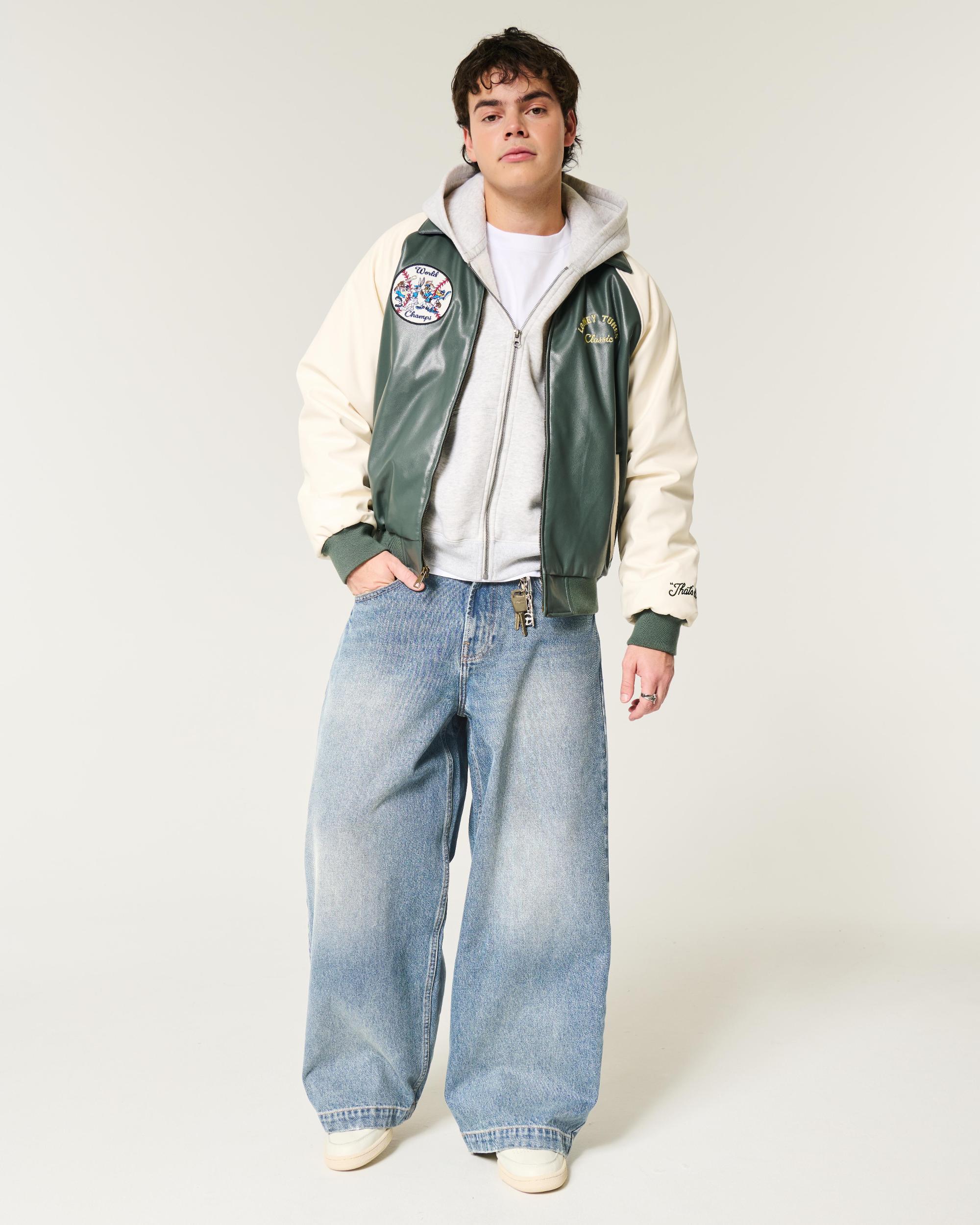 Ripped Light Wash Extreme Baggy Jeans Product Image