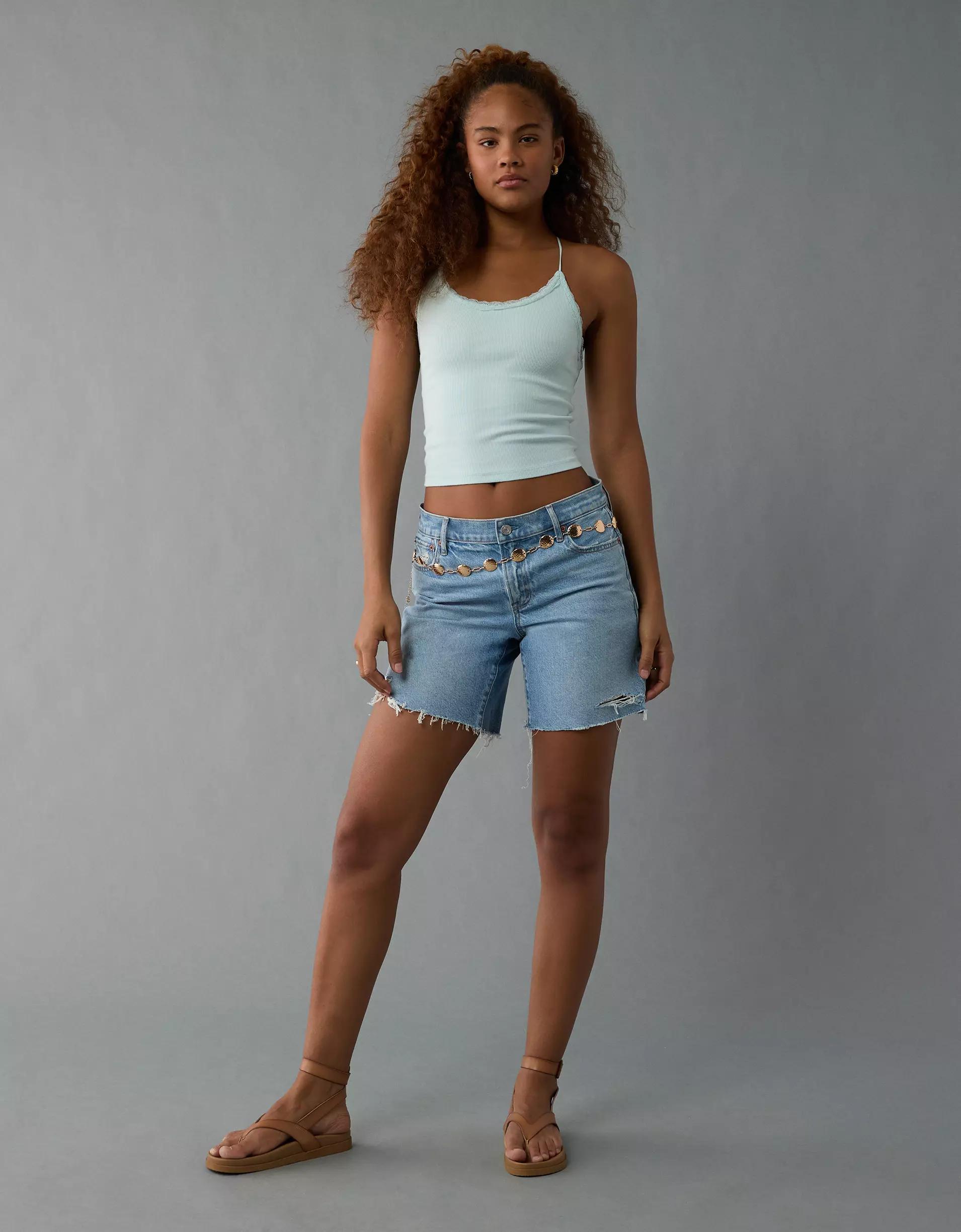 AE Strappy Go Lucky Cropped Lace Tank Top Product Image