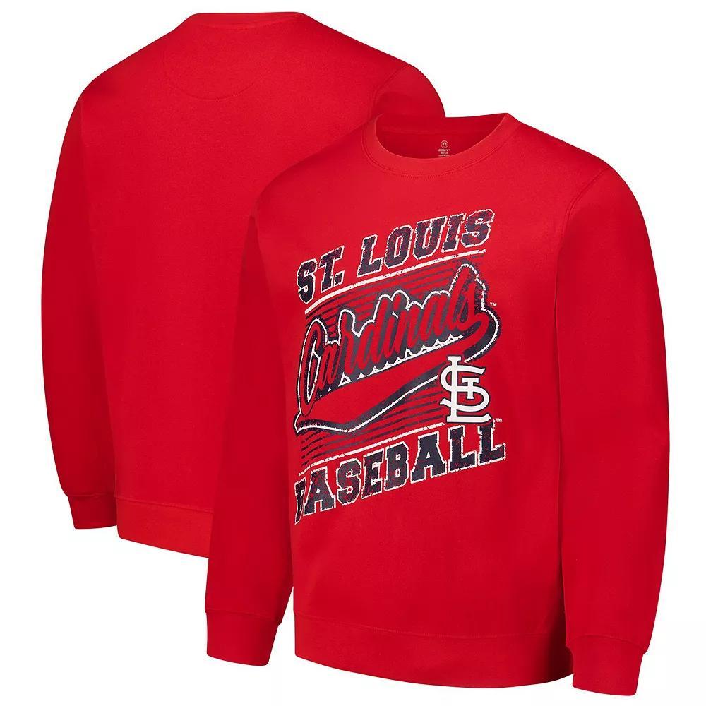 Men's Stitches Red St. Louis Cardinals Pullover Sweatshirt, Size: 2XL Product Image