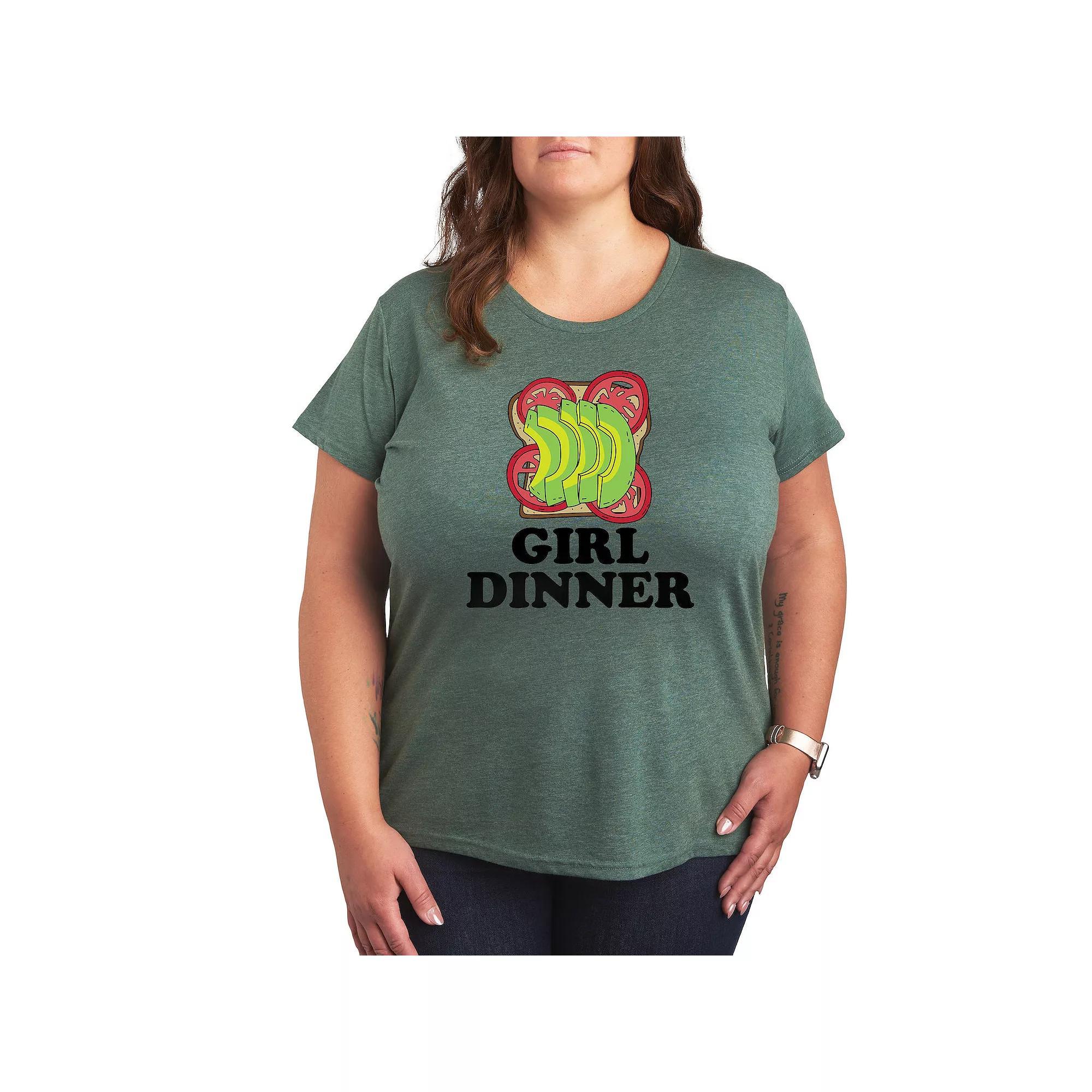Plus Girl Dinner Avocado Toast Graphic Tee, Womens Product Image