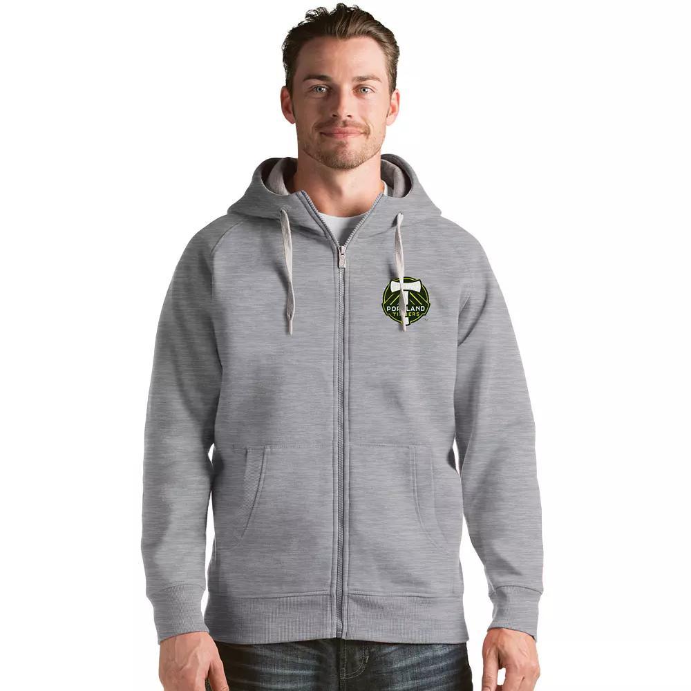 Men's Antigua Portland Timbers Victory Full-Zip Hoodie, Size: XXL, Gray Product Image
