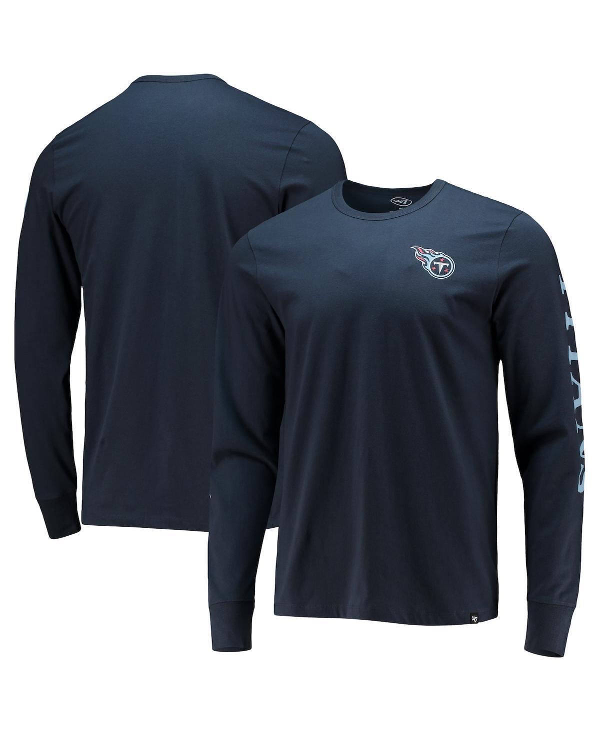 Men's '47 Navy Tennessee Titans Franklin Long Sleeve T-Shirt, Size: Medium, Blue Product Image