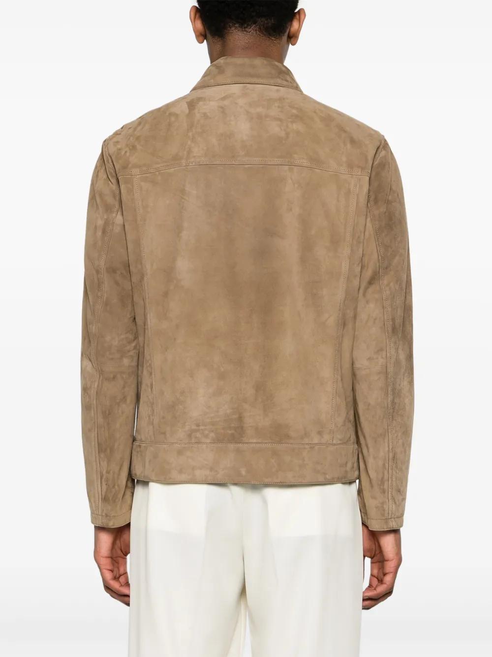 panelled suede jacket Product Image