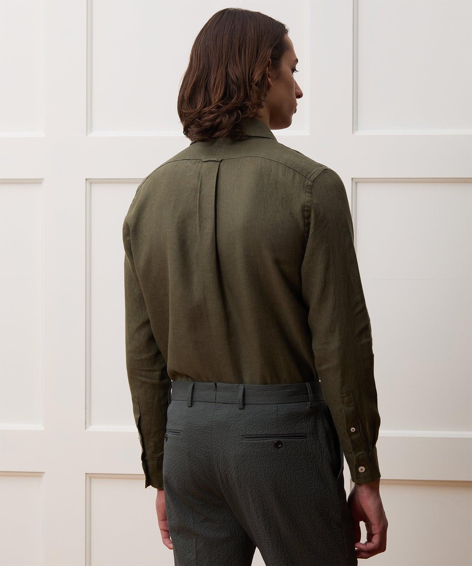Sea Soft Irish Linen Point Collar Shirt Product Image