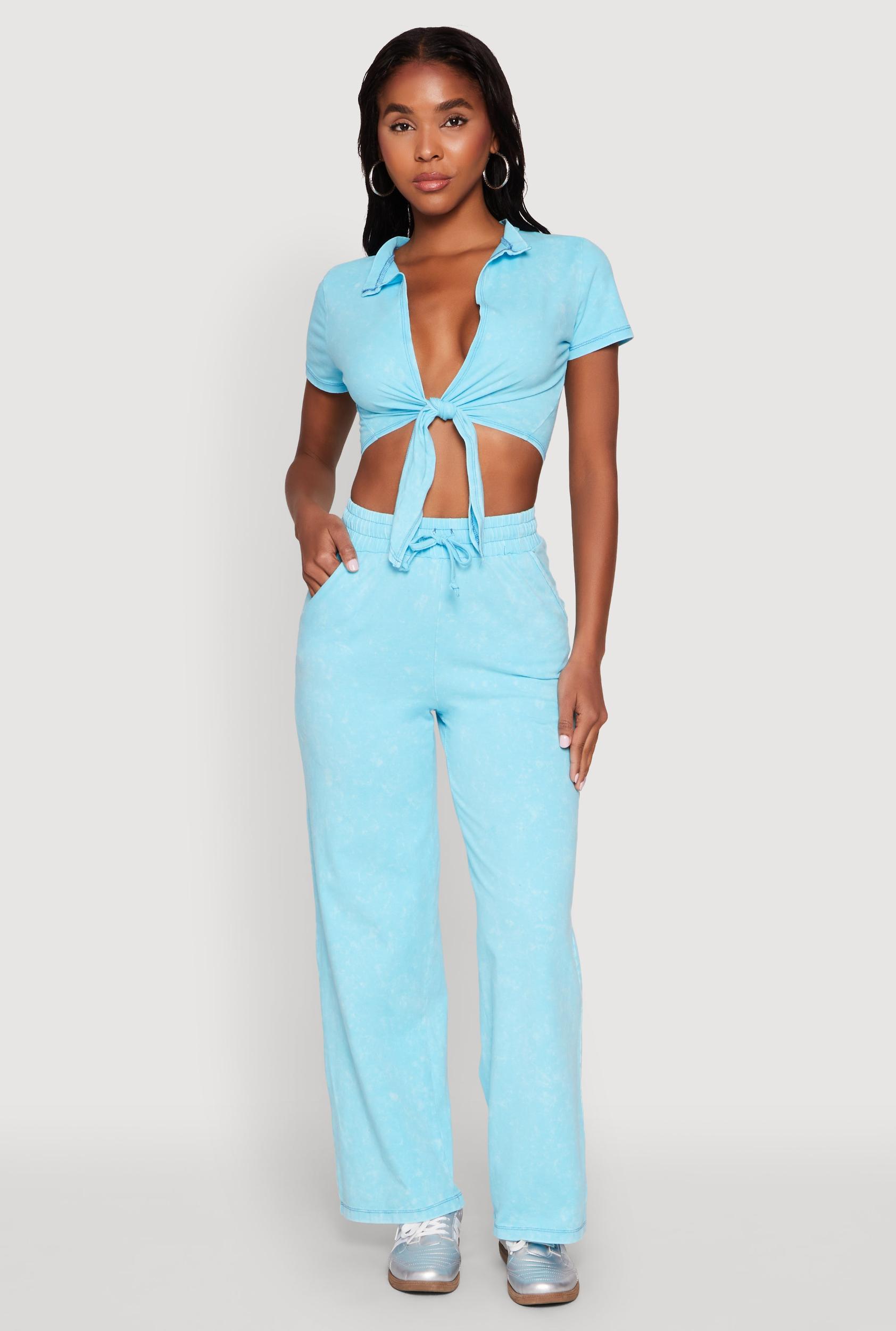 Womens Mineral Wash Straight Leg Sweatpants Product Image