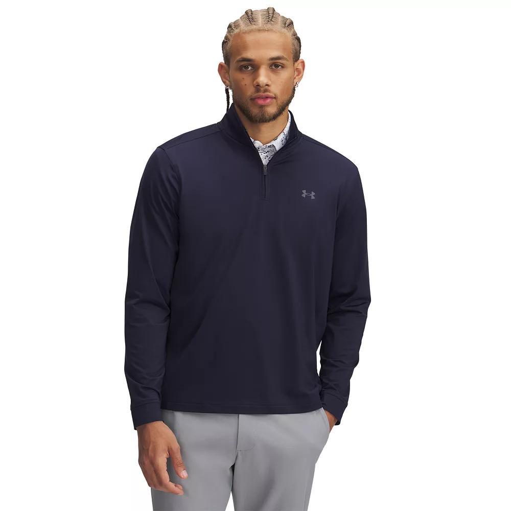 Men's Under Armour Drive Quarter Zip Golf Pullover, Size: Large, Black Navy Product Image
