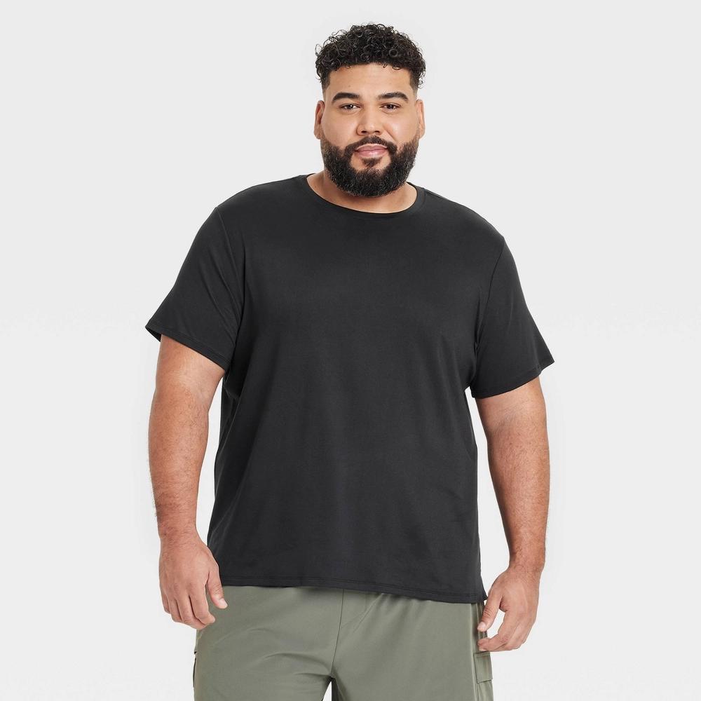 Men's Short Sleeve Performance T-Shirt - All In Motion™ Black XL: Moisture Wicking, Quick Dry, Jersey Product Image