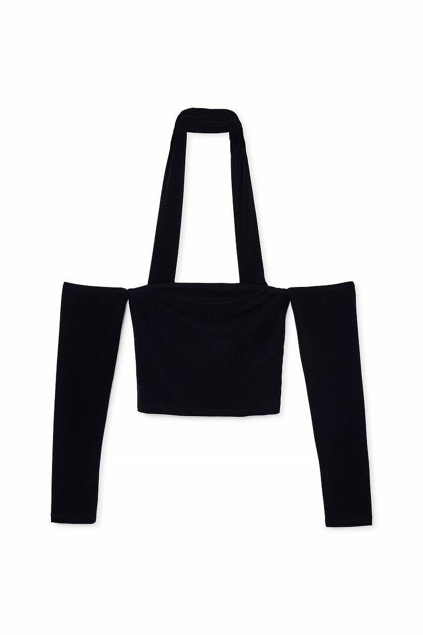 Choker Detail Off Shoulder Top Product Image