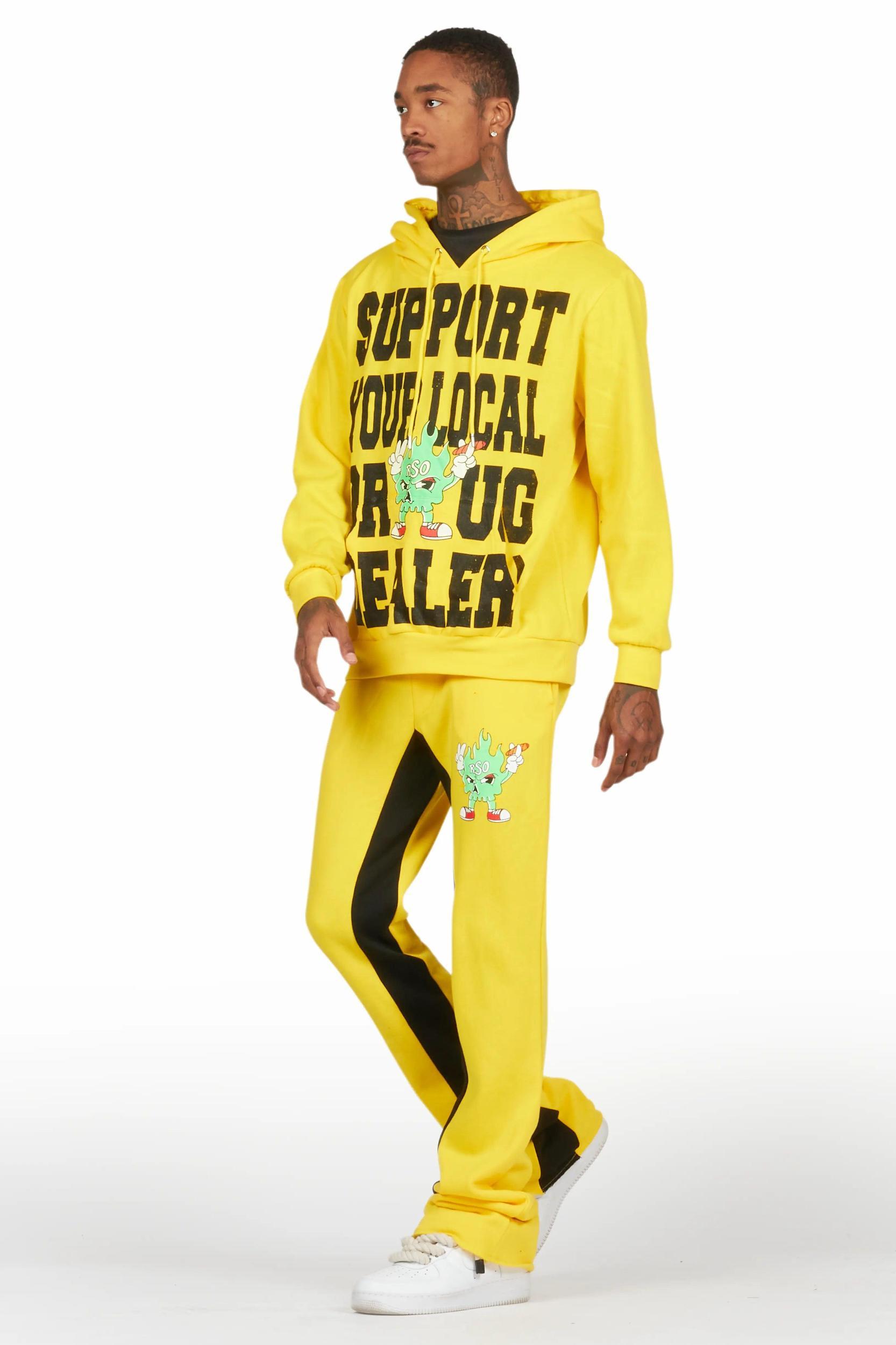 Tarl Yellow Hoodie/Baggy Track Pant Set Male Product Image
