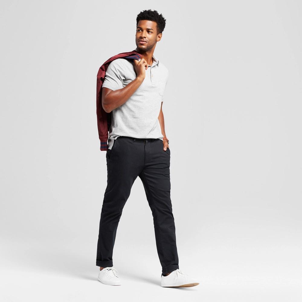 Men's Every Wear Fit Chino Pants - Goodfellow & Co™ Black 33x30: Heavyweight Twill, Mid Rise Product Image