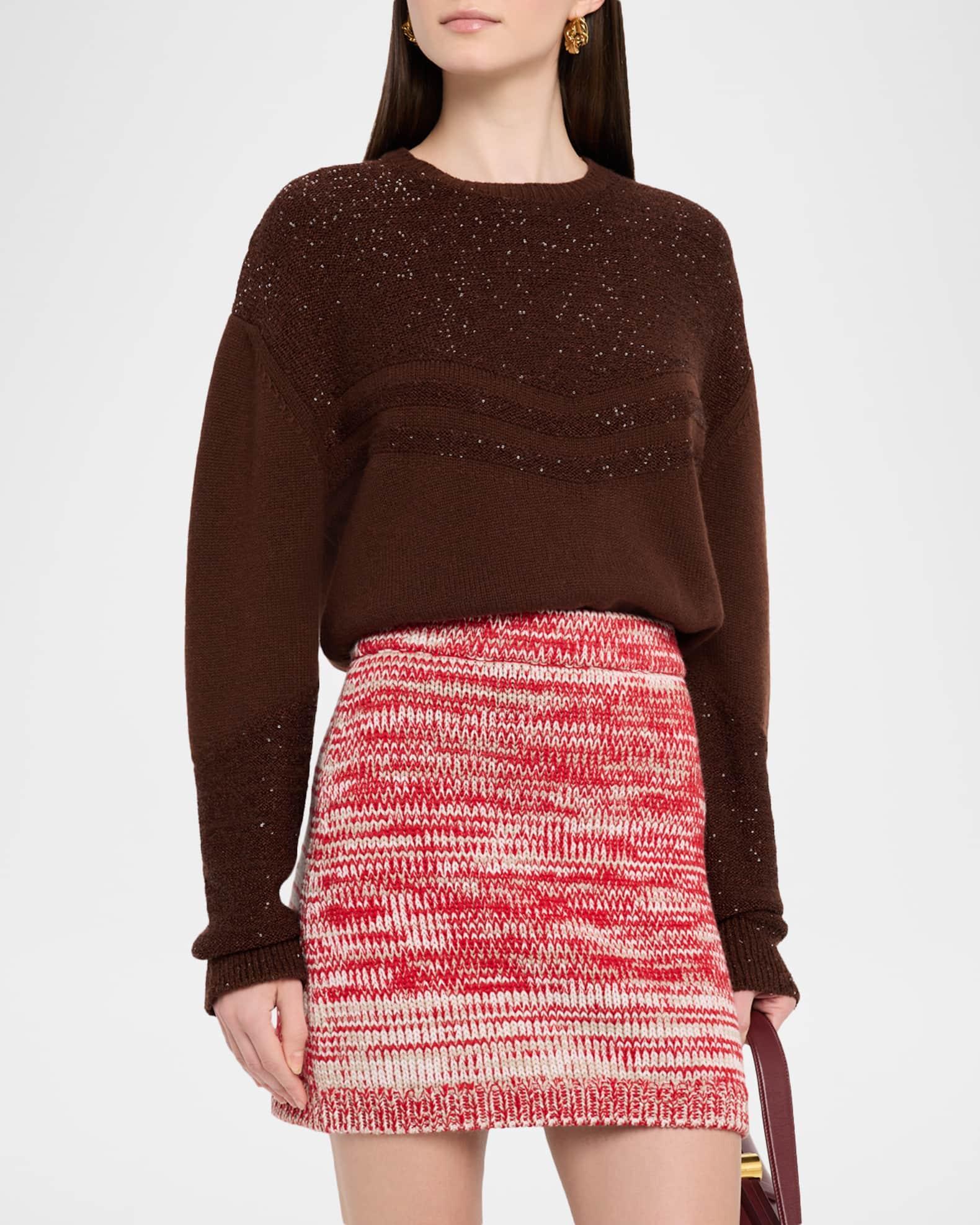 Sequin Metallic Knit Oversized Sweater Product Image