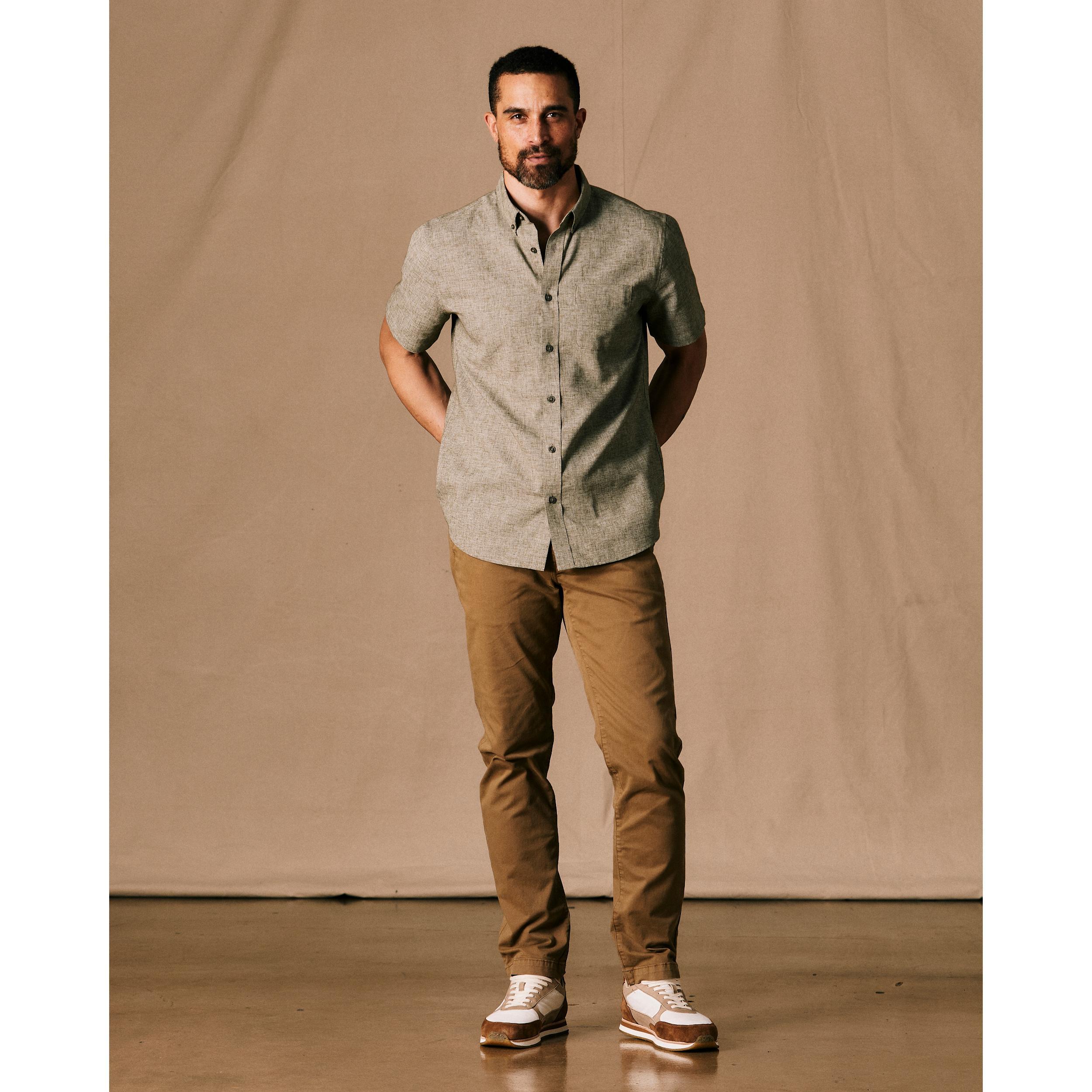 Wrinkle-Free Linen Short Sleeve Shirt Product Image
