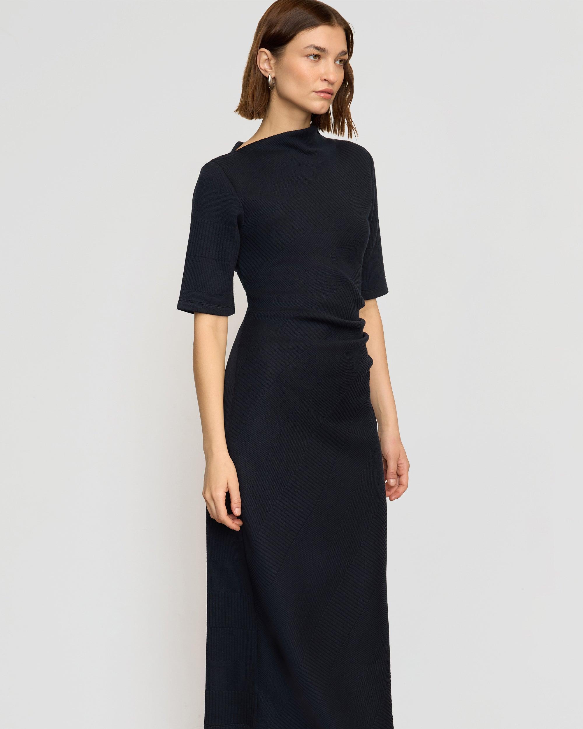 Evie Ribbed-Knit Jersey Dress Product Image