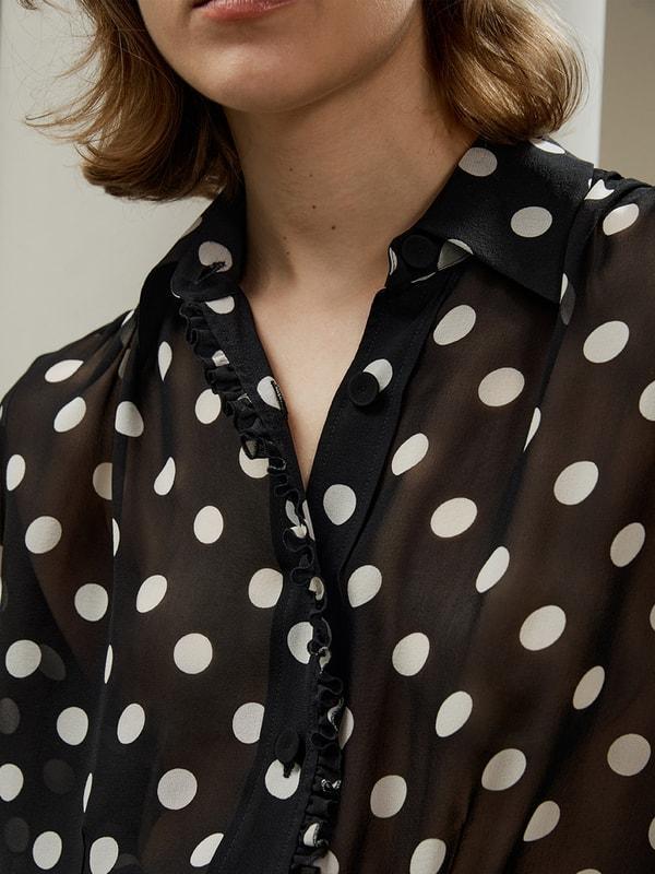 Polka Dots Georgette Blouse Product Image