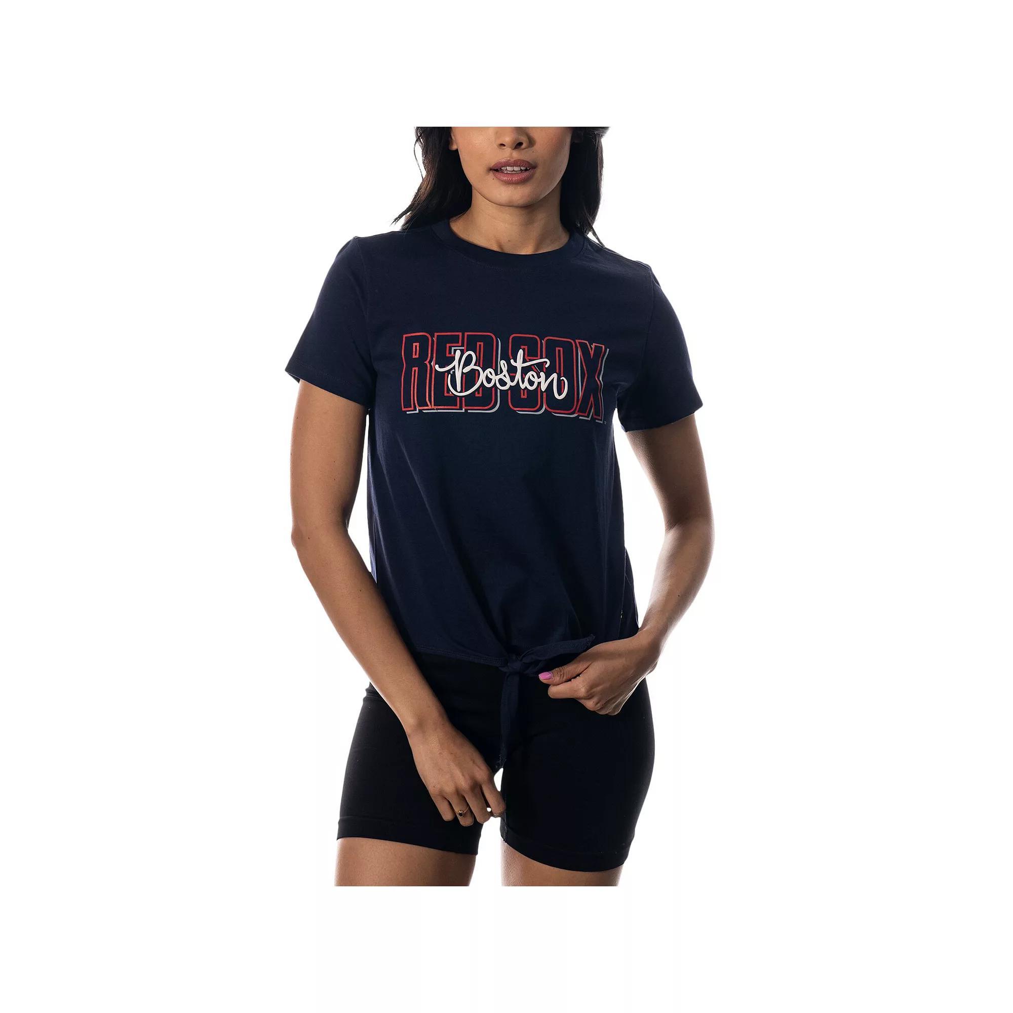 Women's The Wild Collective Navy Boston Red Sox Twist Front T-Shirt, Size: 2XL, Blue Product Image