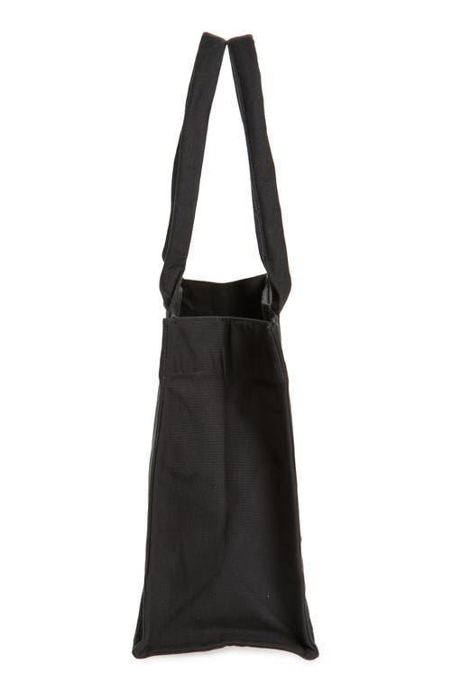 GANNI Black Shopper With Embroidered Logo On The Front In Denim Woman In Multicolor Product Image